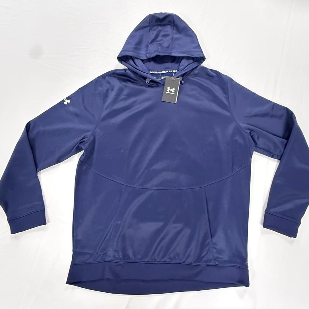 Under Armour Mens Storm Fleece Hoodie Navy Blue XL 1370379 Performance Pullover